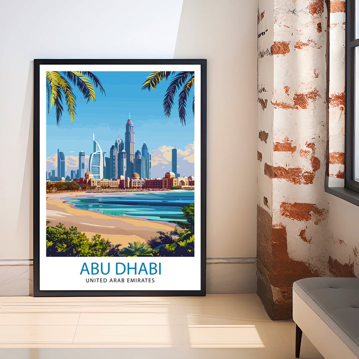 Abu Dhabi UAE Travel Poster