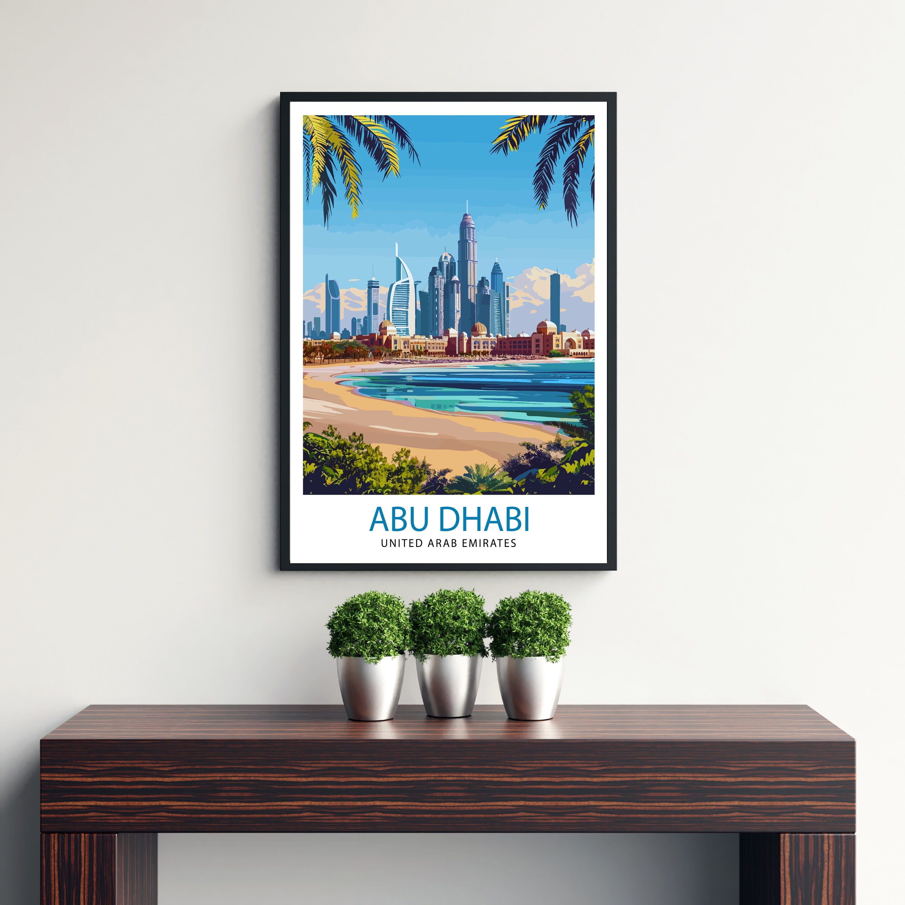 Abu Dhabi UAE Travel Print Wall Decor Wall Art Abu Dhabi Wall Hanging Home Décor Abu Dhabi Gift Art Lovers Middle Eastern Art Lover Gift