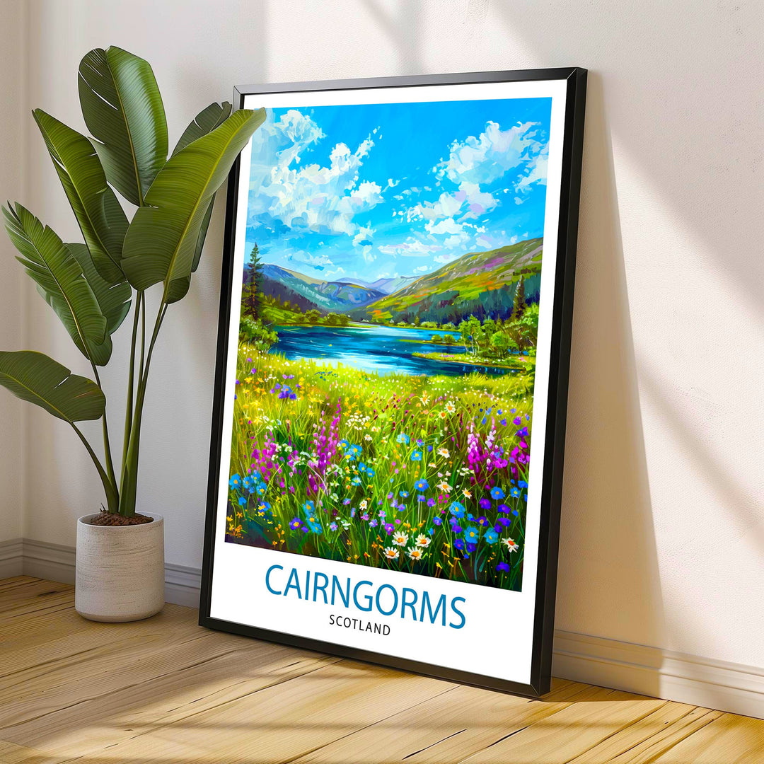 Cairngorms National Park Scotland Travel Poster