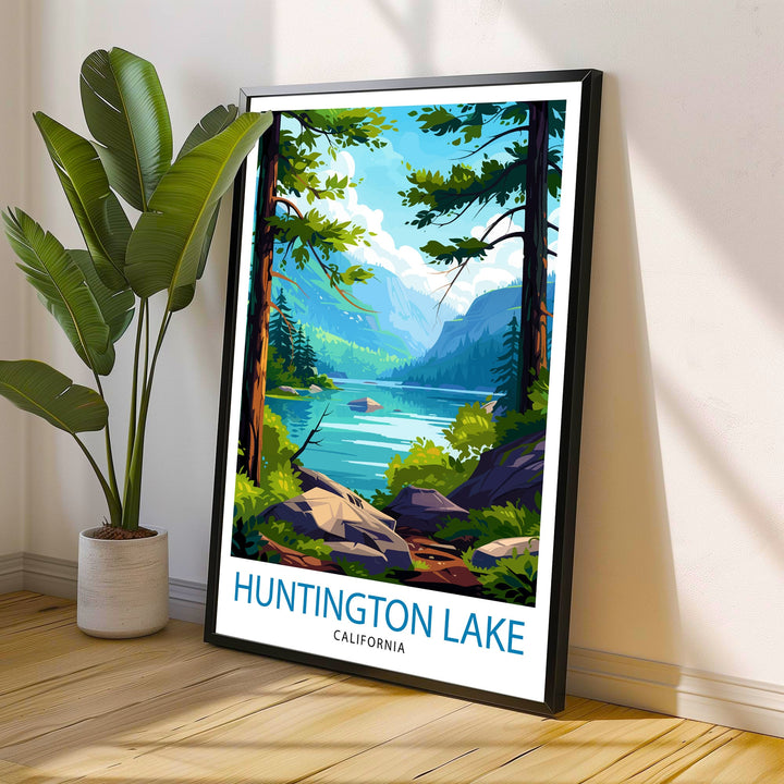 Huntington Lake California Travel Print Wall Decor Wall Art Huntington Lake Wall Hanging Home Décor Huntington Lake Gift Art Lovers