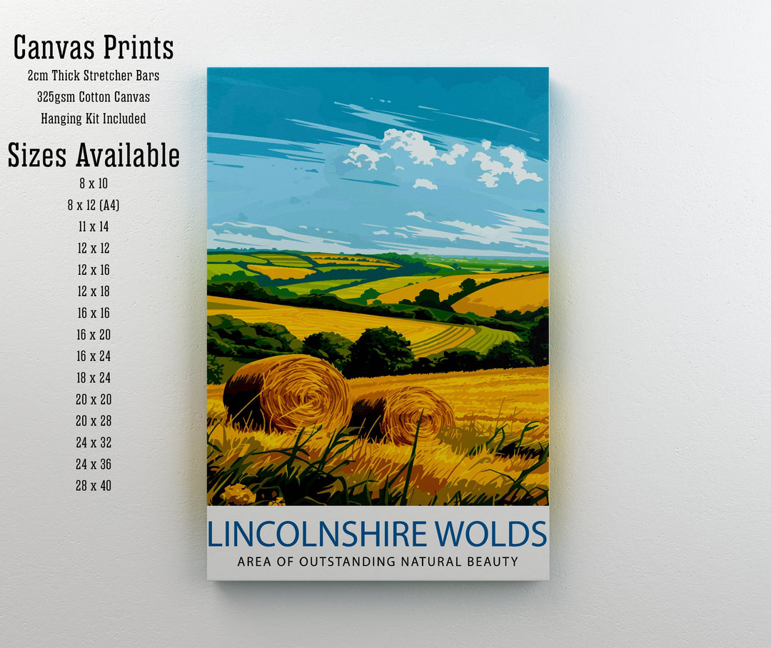 Lincolnshire Wolds England Travel Poster