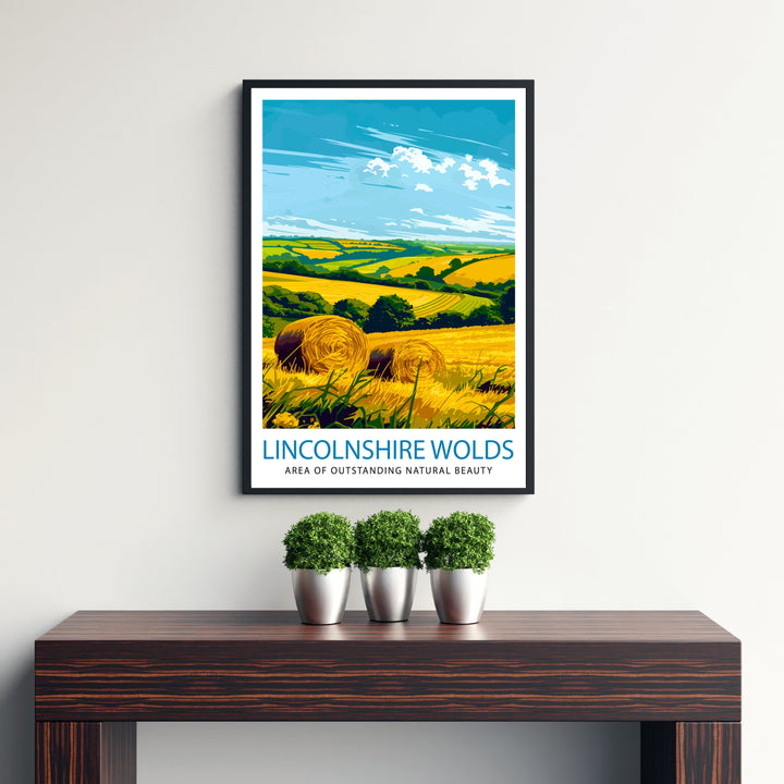 Lincolnshire Wolds England Travel Poster