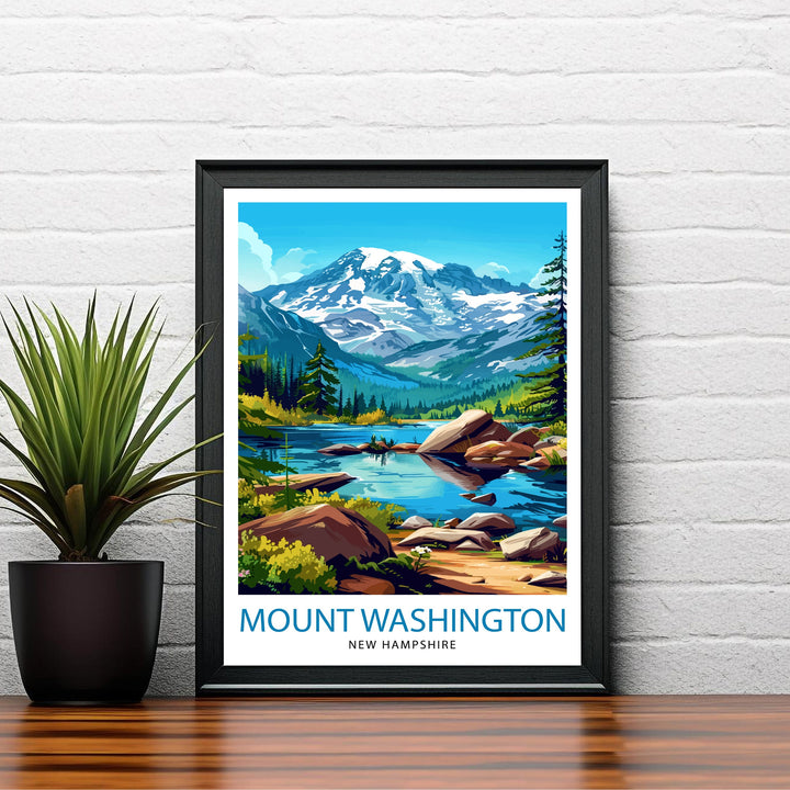 Mount Washington New Hampshire Travel Poster