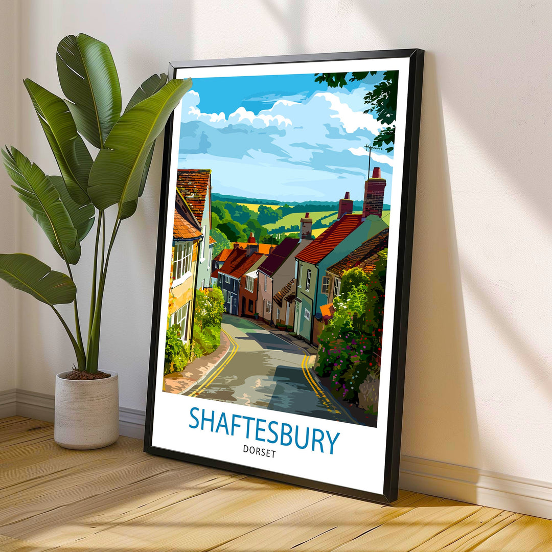 Shaftesbury Dorset Travel Poster