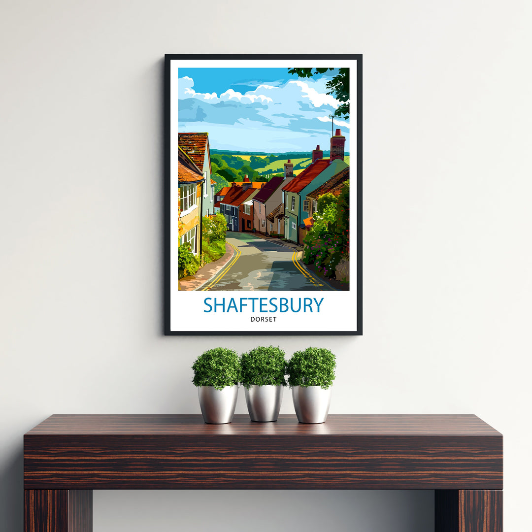 Shaftesbury Dorset Travel Poster