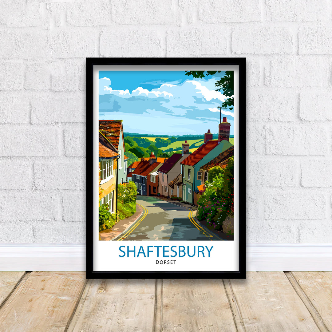 Shaftesbury Dorset Travel Poster