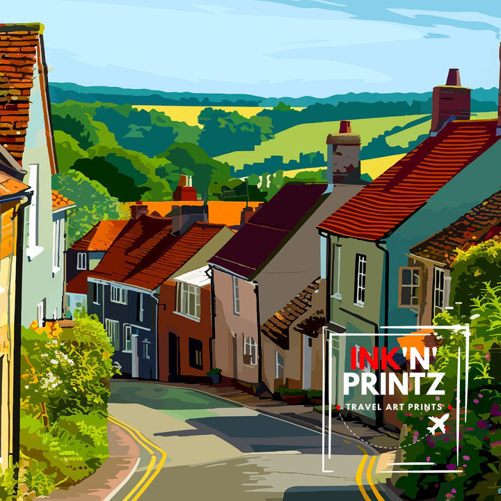 Shaftesbury Dorset Travel Poster