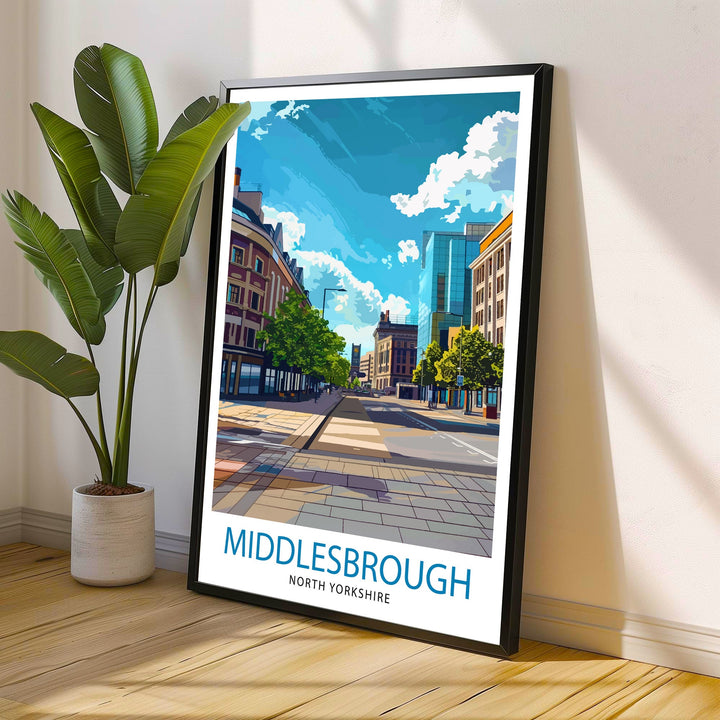 Middlesbrough England Travel Poster