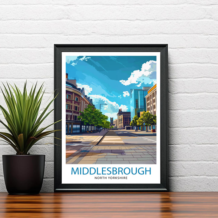 Middlesbrough England Travel Poster