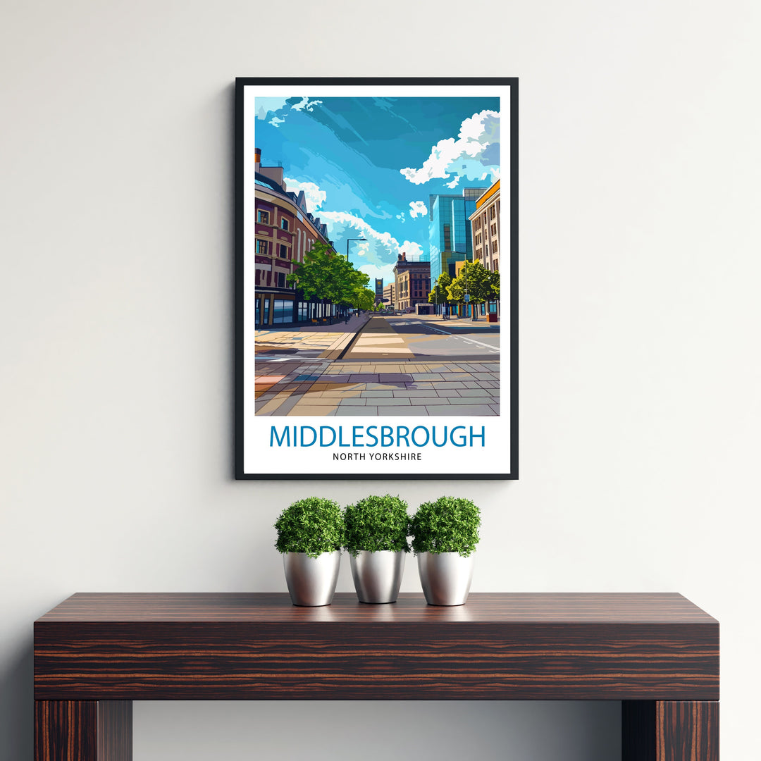 Middlesbrough England Travel Print Wall Decor Wall Art Middlesbrough Wall Hanging Home Décor Middlesbrough Gift Art Lovers British Art Lover