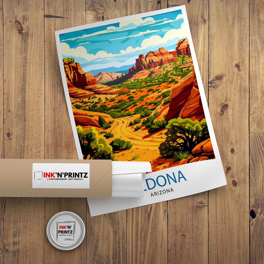 Sedona Arizona Travel Print Wall Decor Wall Art Sedona Wall Hanging Home Décor Sedona Gift Art Lovers American Art Lover Gift Print Art