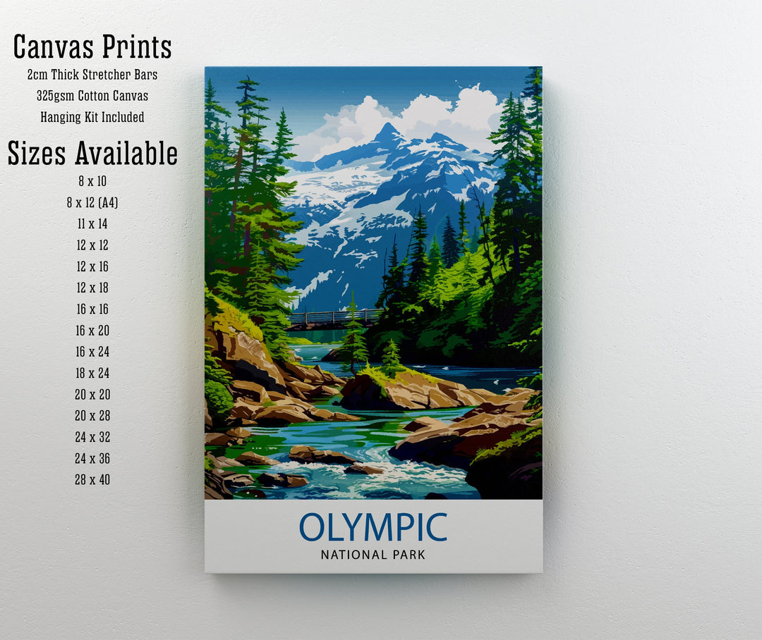 Olympic National Park Washington Travel Print Wall Decor Wall Art Olympic National Park Wall Hanging Home Décor Olympic Park Gift Art Lovers