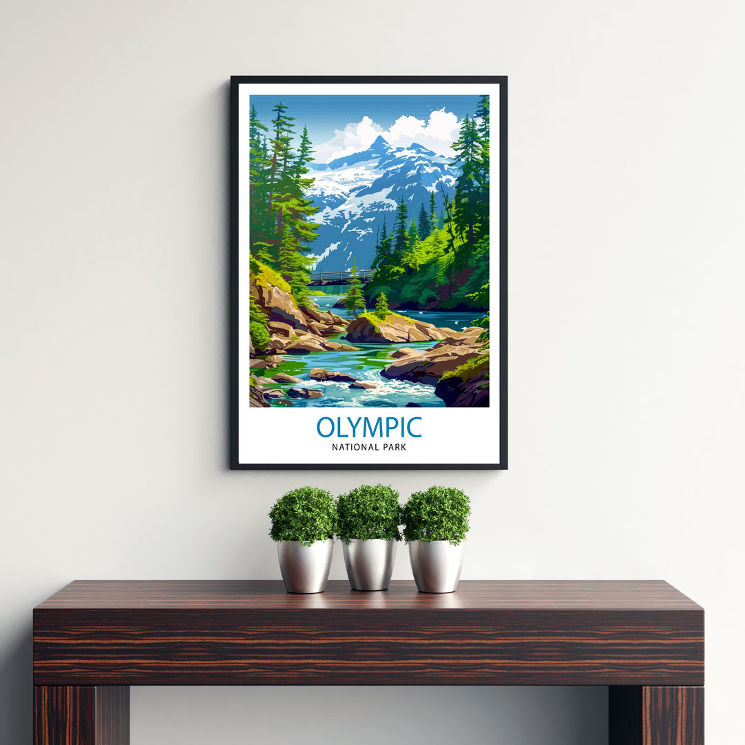 Olympic National Park Washington Travel Print Wall Decor Wall Art Olympic National Park Wall Hanging Home Décor Olympic Park Gift Art Lovers