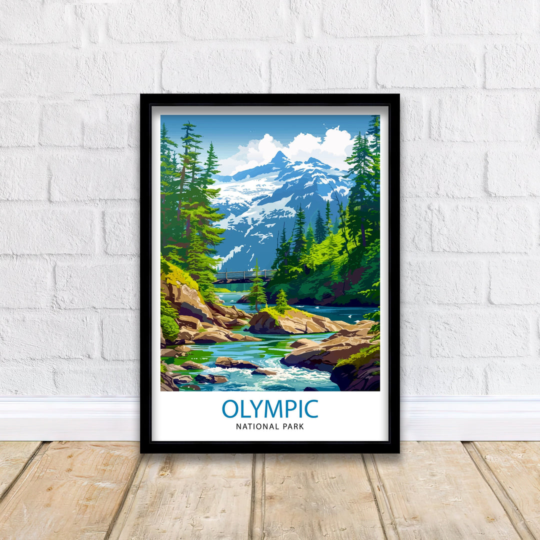 Olympic National Park Washington Travel Poster