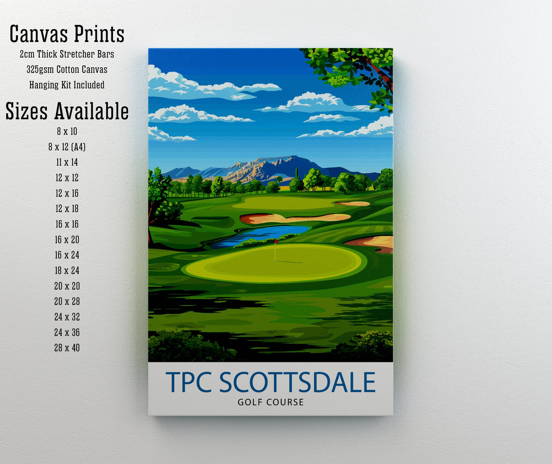 TPC Scottsdale Golf Course Arizona Travel Print Wall Decor Wall Art TPC Scottsdale Wall Hanging Home Decor TPC Scottsdale Gift Art Lovers