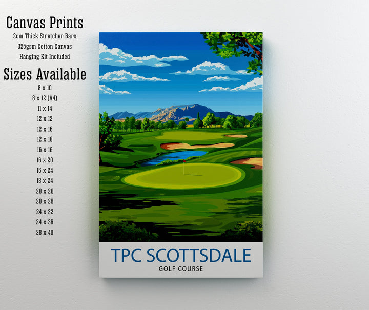 TPC Scottsdale Golf Course Arizona Travel Poster