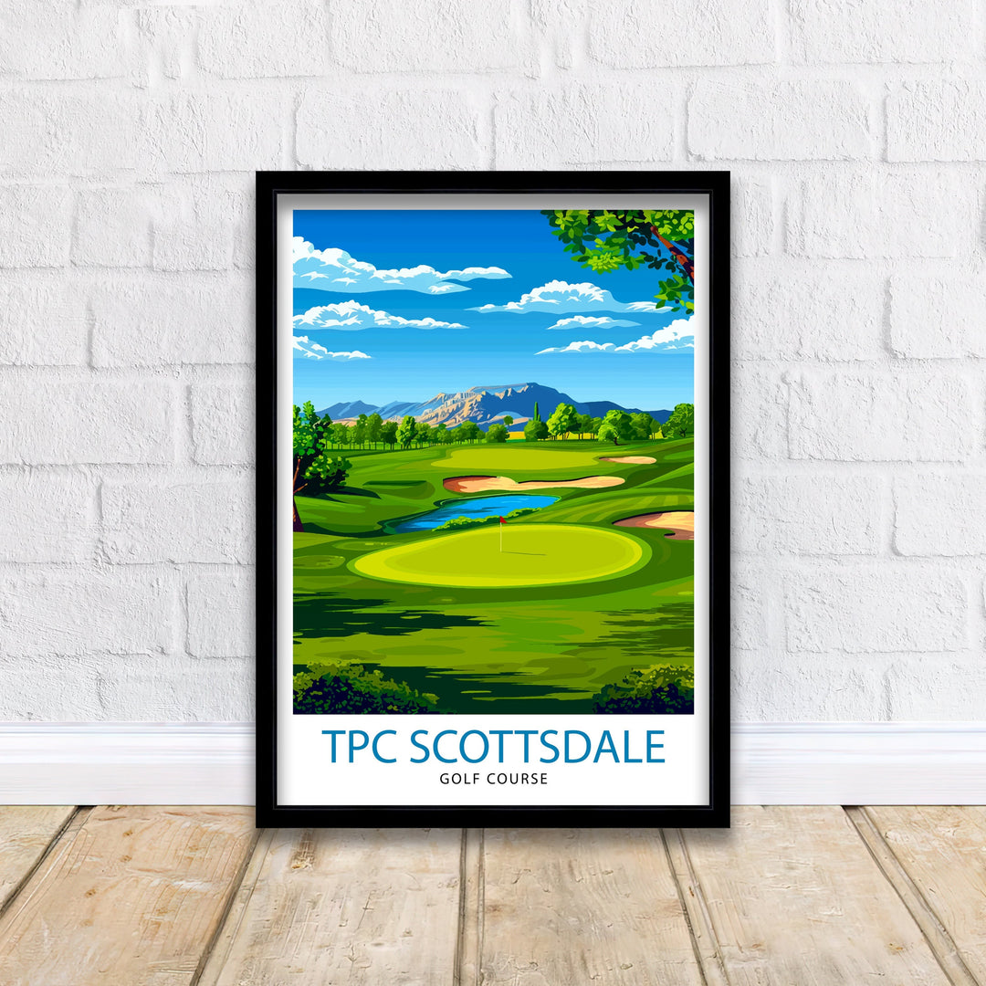 TPC Scottsdale Golf Course Arizona Travel Poster