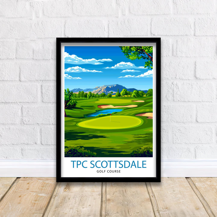 TPC Scottsdale Golf Course Arizona Travel Poster