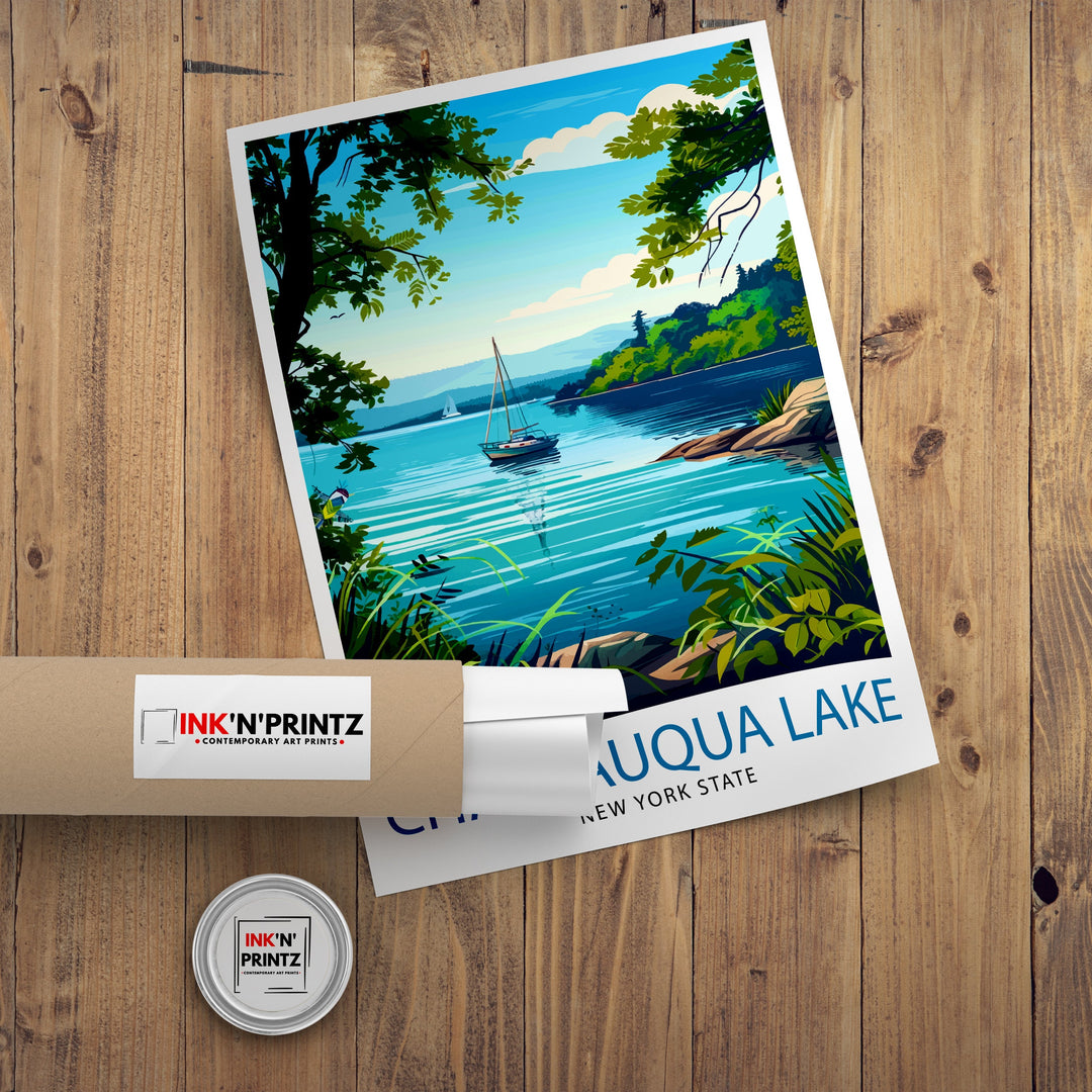 Chautauqua Lake New York Travel Poster