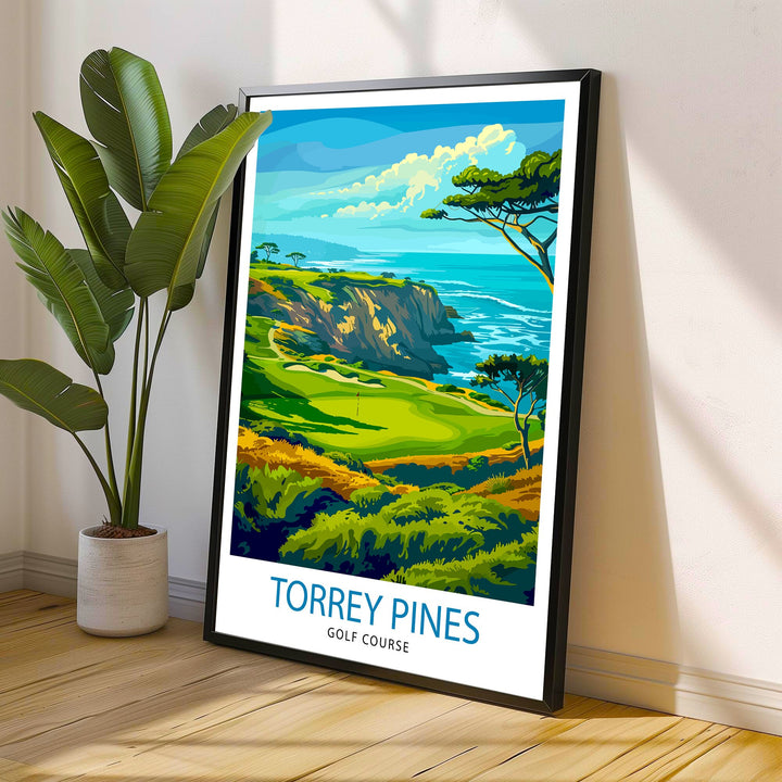 Torrey Pines Golf Course California Travel Print Wall Decor Wall Art Torrey Pines Wall Hanging Home Décor Torrey Pines Gift Art Lovers