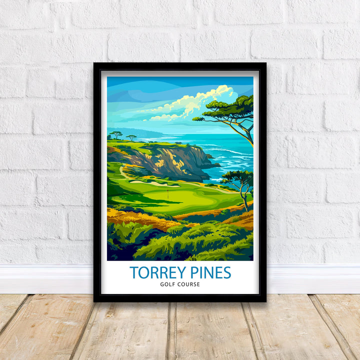 Torrey Pines Golf Course California Travel Print Wall Decor Wall Art Torrey Pines Wall Hanging Home Décor Torrey Pines Gift Art Lovers