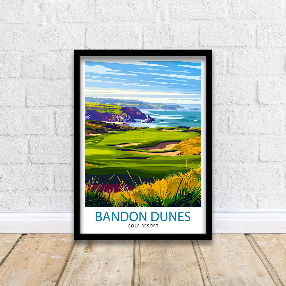 Bandon Dunes Golf Resort Oregon Travel Poster