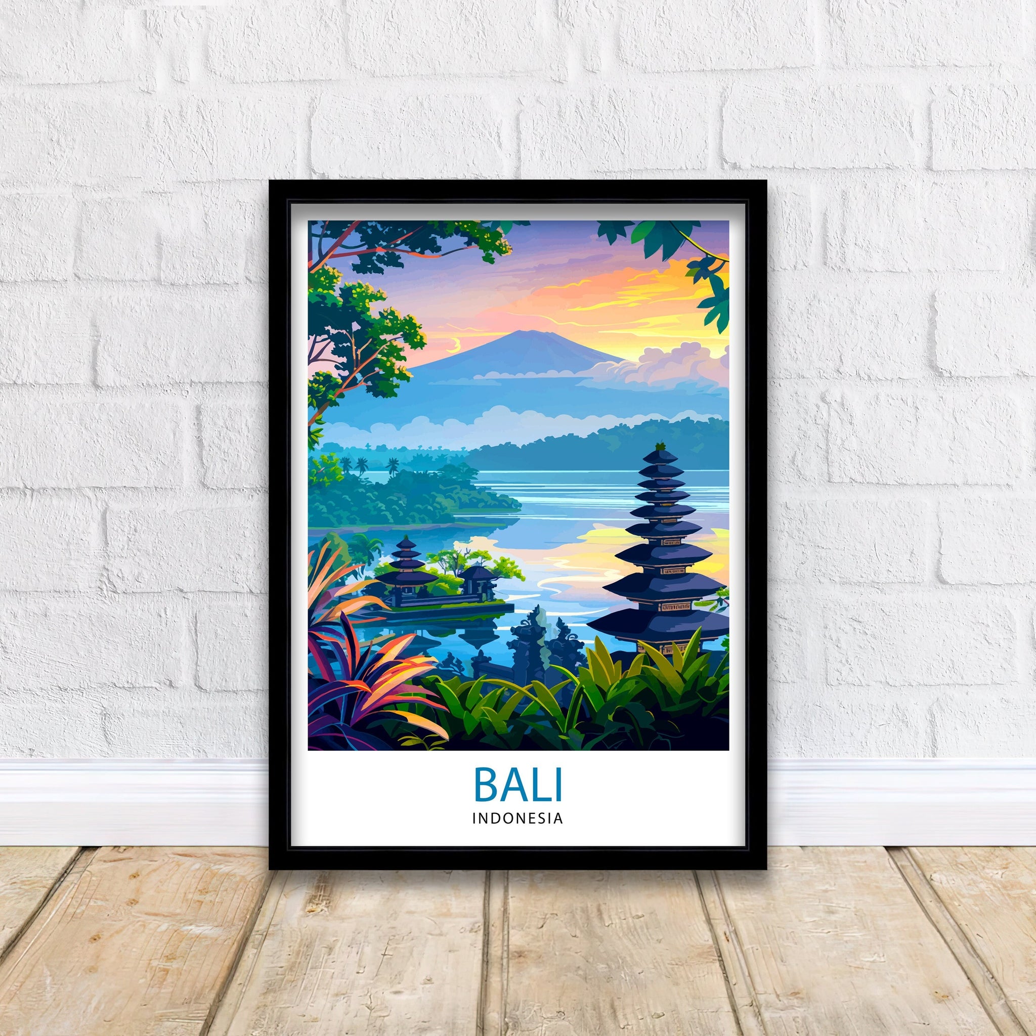 Bali Indonesia Travel Print Wall Decor Wall Art Bali Wall Hanging Home Décor Bali Gift Art Lovers Indonesia Art Lover Gift Print Art