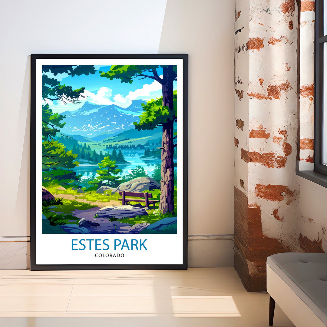 Estes Park Colorado Travel Print Wall Decor Wall Art Estes Park Wall Hanging Home Décor Estes Park Gift Art Lovers American Art Lover Gift