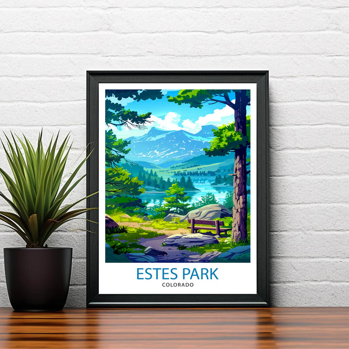 Estes Park Colorado Travel Print Wall Decor Wall Art Estes Park Wall Hanging Home Décor Estes Park Gift Art Lovers American Art Lover Gift