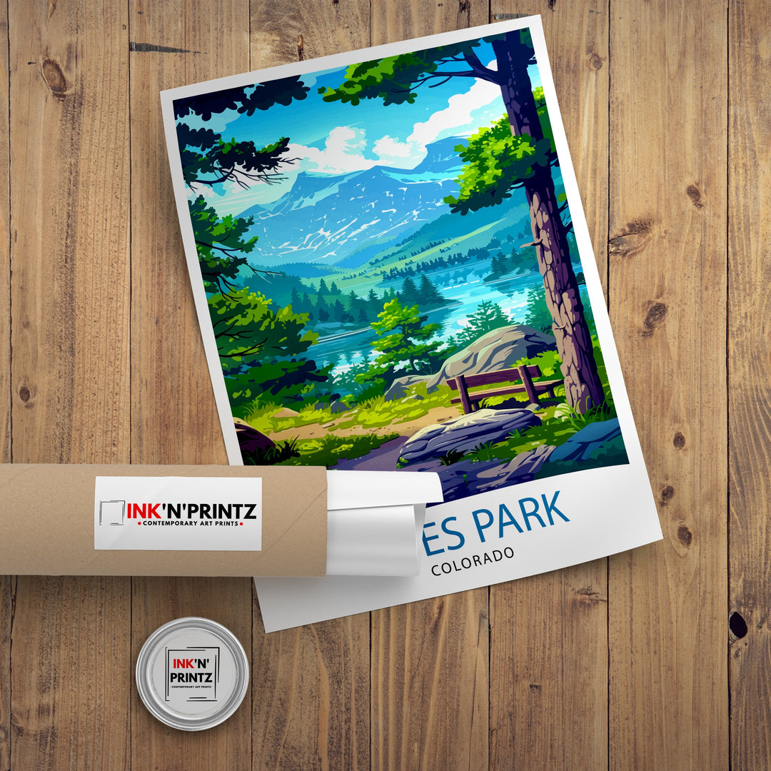 Estes Park Colorado Travel Print Wall Decor Wall Art Estes Park Wall Hanging Home Décor Estes Park Gift Art Lovers American Art Lover Gift