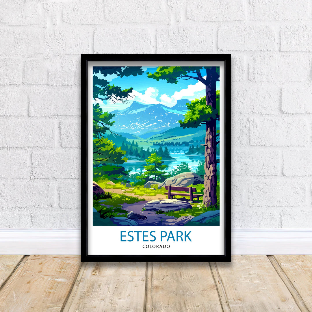 Estes Park Colorado Travel Print Wall Decor Wall Art Estes Park Wall Hanging Home Décor Estes Park Gift Art Lovers American Art Lover Gift