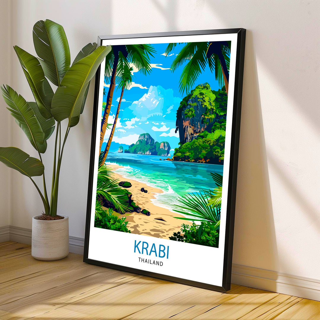 Krabi Thailand Travel Poster