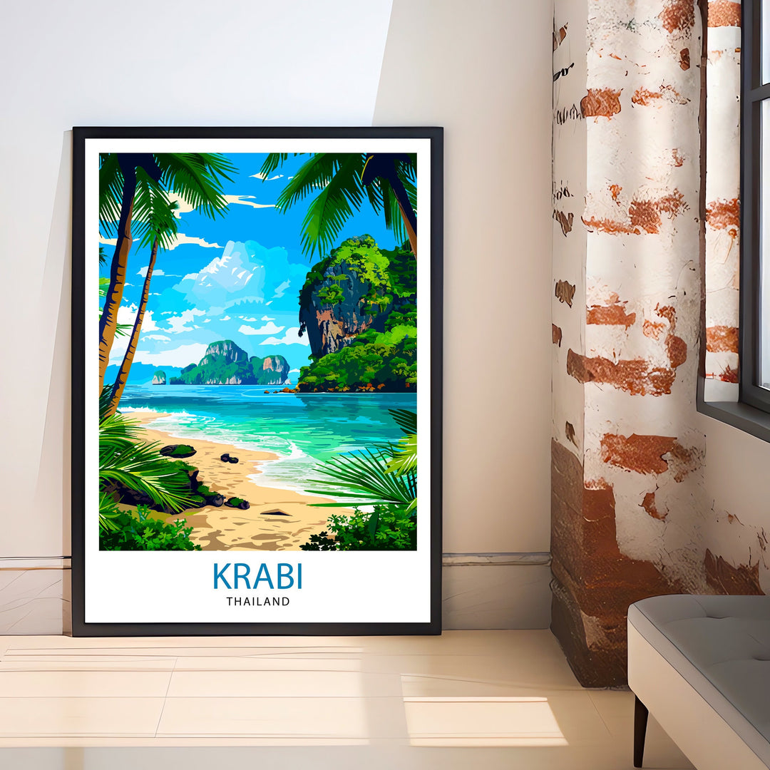 Krabi Thailand Travel Poster