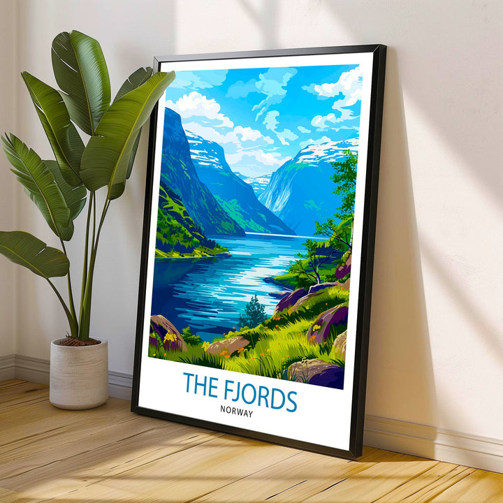 Norwegian Fjords Travel Print Wall Decor Wall Art Norwegian Fjords Wall Hanging Home Décor Fjords Gift Art Lovers Norwegian Art Lover