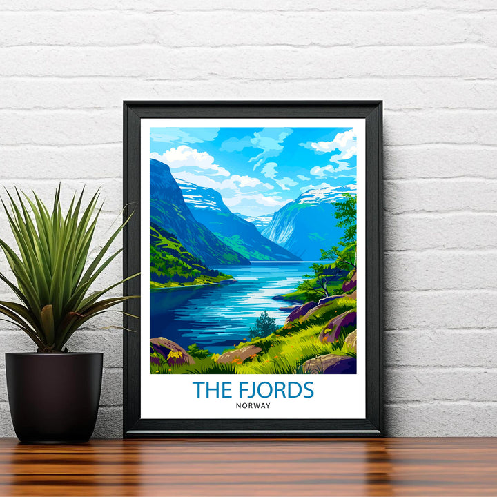 Norwegian Fjords Travel Poster