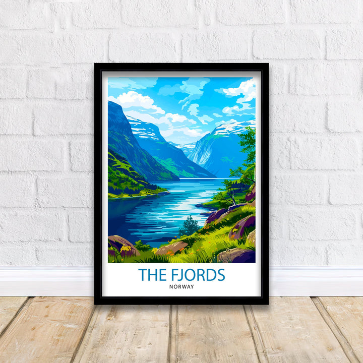 Norwegian Fjords Travel Print Wall Decor Wall Art Norwegian Fjords Wall Hanging Home Décor Fjords Gift Art Lovers Norwegian Art Lover