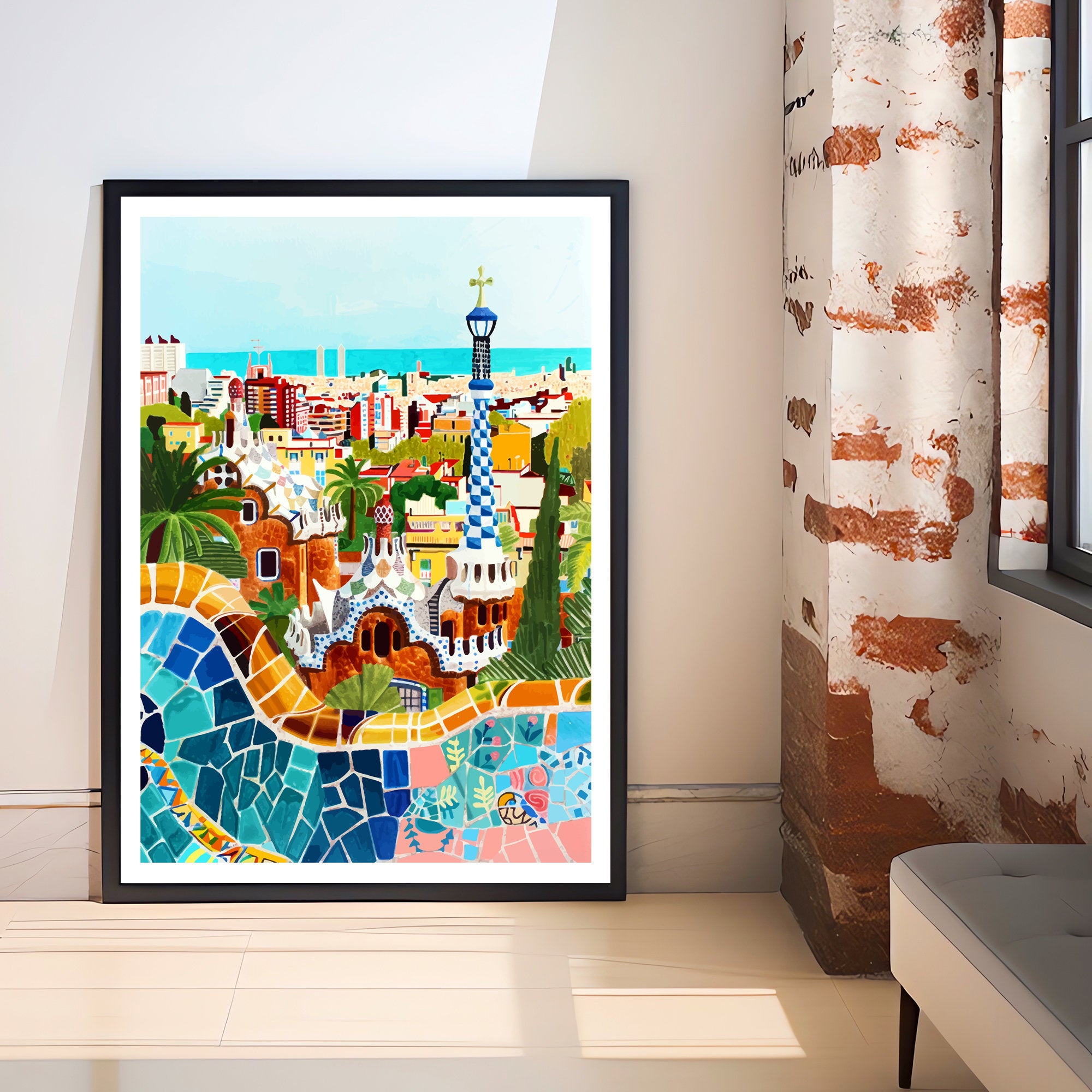Barcelona Spain Travel Print Wall Decor Wall Art Barcelona Wall Hanging Home Décor Barcelona Gift Art Lovers Spanish Art Lover Gift