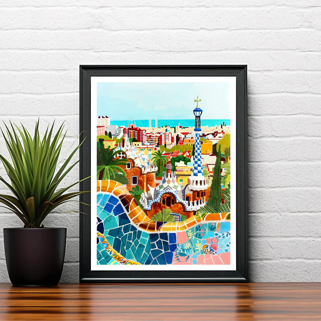 Barcelona Spain Travel Poster