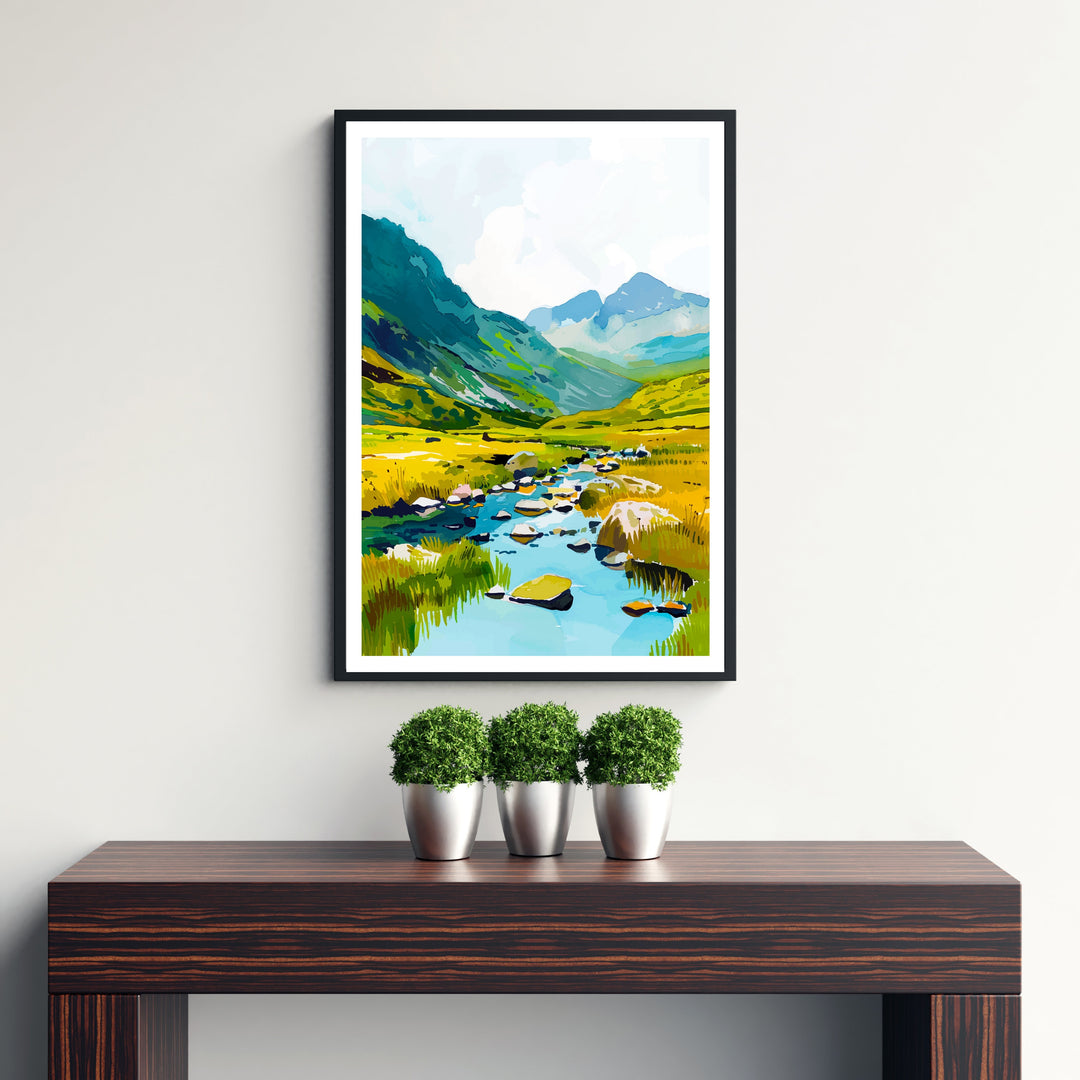 Snowdonia National Park Wales Travel Poster