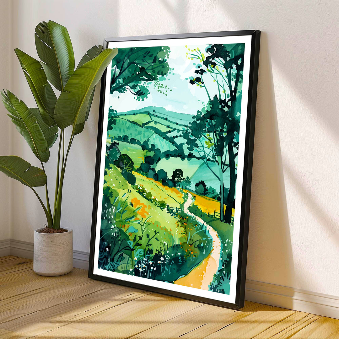 Wenlock Edge Shropshire Travel Print Wall Decor Wall Art Wenlock Edge Wall Hanging Home Décor Wenlock Edge Gift Art Lovers British Art Lover