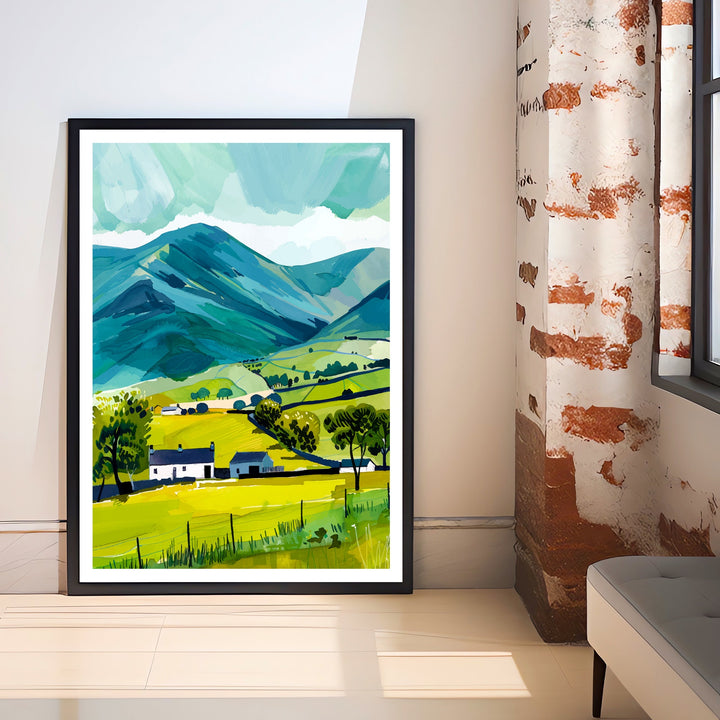 Skiddaw Lake District Travel Poster