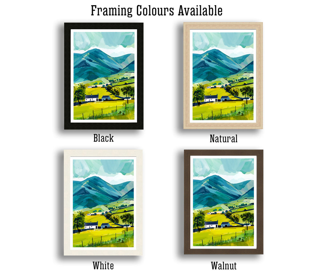 Skiddaw Lake District Travel Print Wall Decor Wall Art Skiddaw Wall Hanging Home Décor Skiddaw Gift Art Lovers British Art Lover Gift