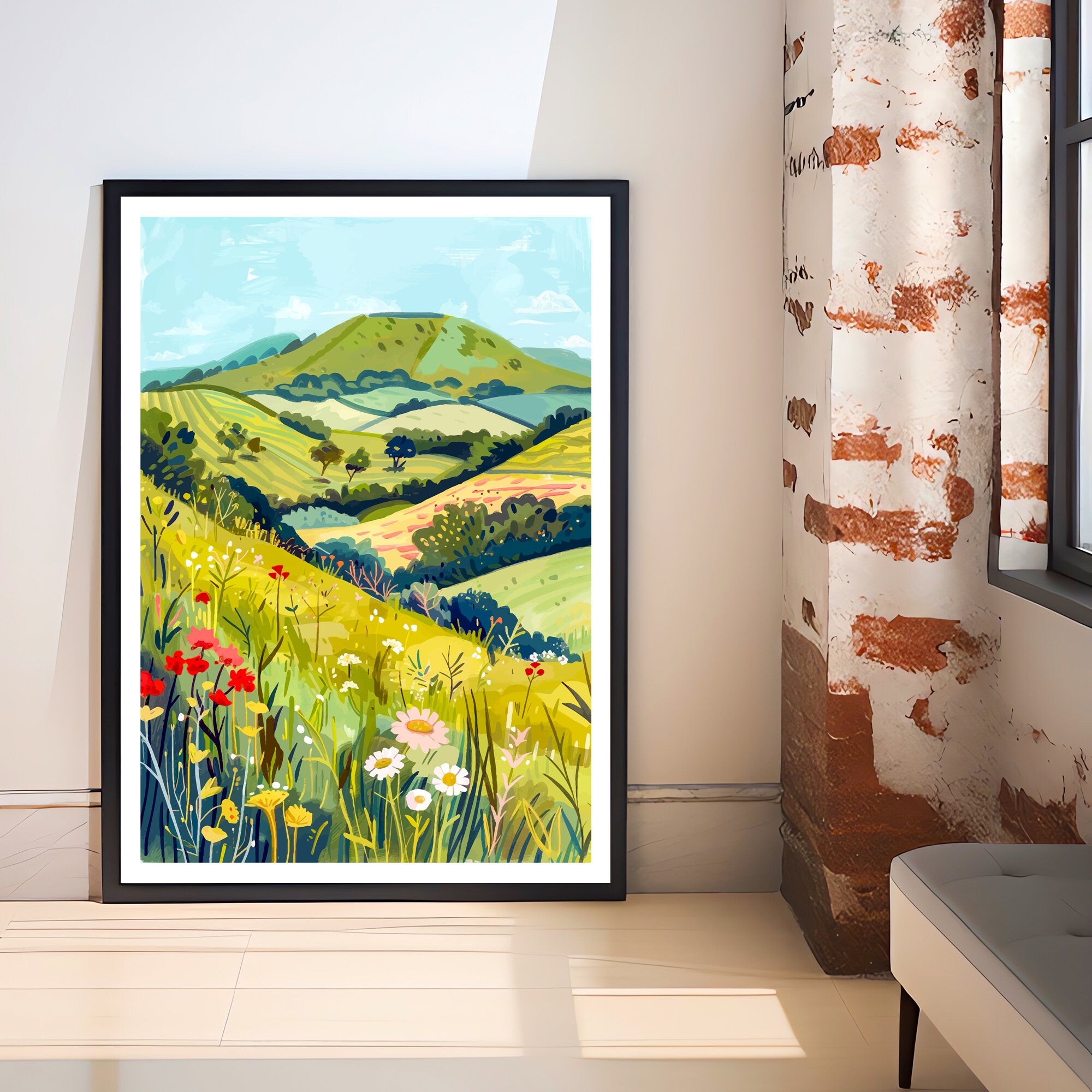 Shropshire Hills England Travel Print Wall Decor Wall Art Shropshire Hills Wall Hanging Home Décor Shropshire Hills Gift Art Lovers British