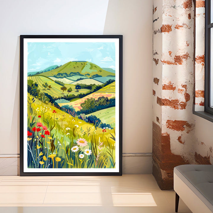 Shropshire Hills England Travel Poster