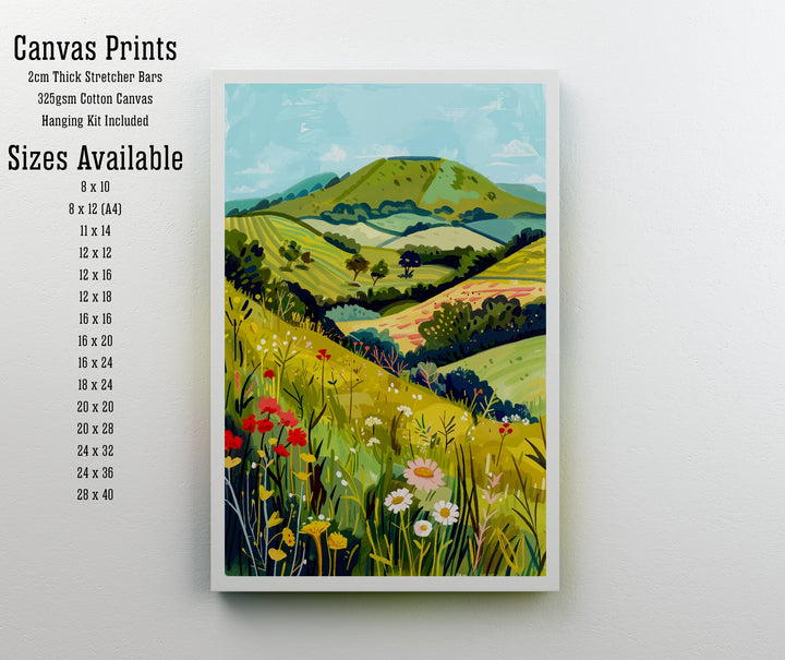 Shropshire Hills England Travel Poster