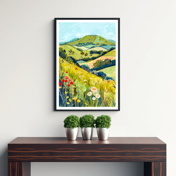 Shropshire Hills England Travel Print Wall Decor Wall Art Shropshire Hills Wall Hanging Home Décor Shropshire Hills Gift Art Lovers British