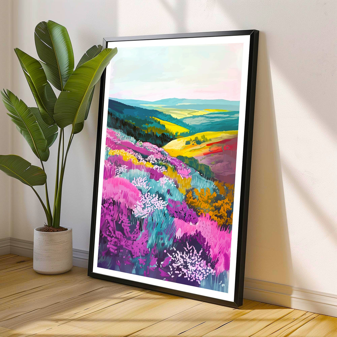 Quantock Hills Somerset Travel Print Wall Decor Wall Art Quantock Hills Wall Hanging Home Décor Quantock Hills Gift Art Lovers British Art