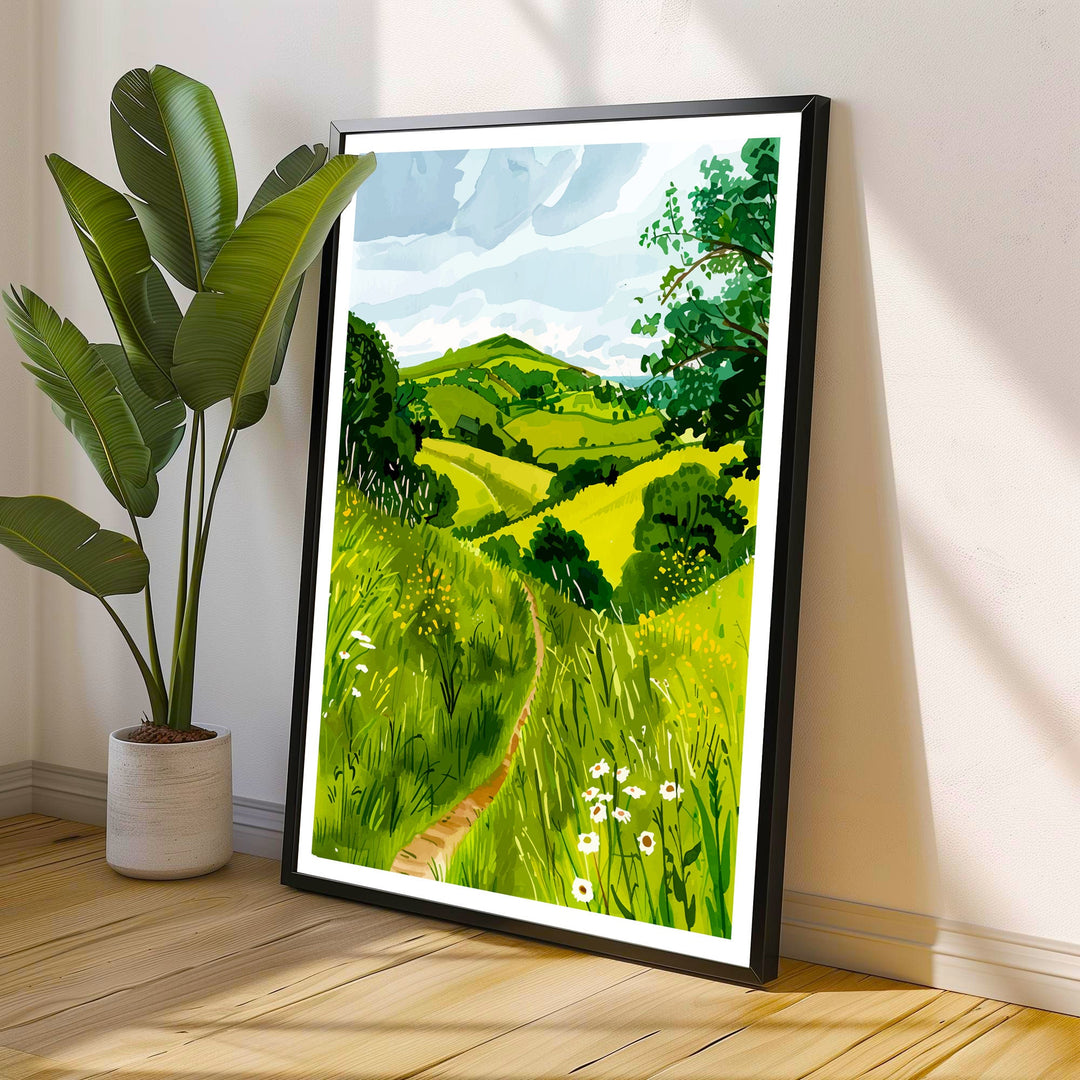 Malvern Hills England Travel Print Wall Decor Wall Art Malvern Hills Wall Hanging Home Décor Malvern Hills Gift Art Lovers