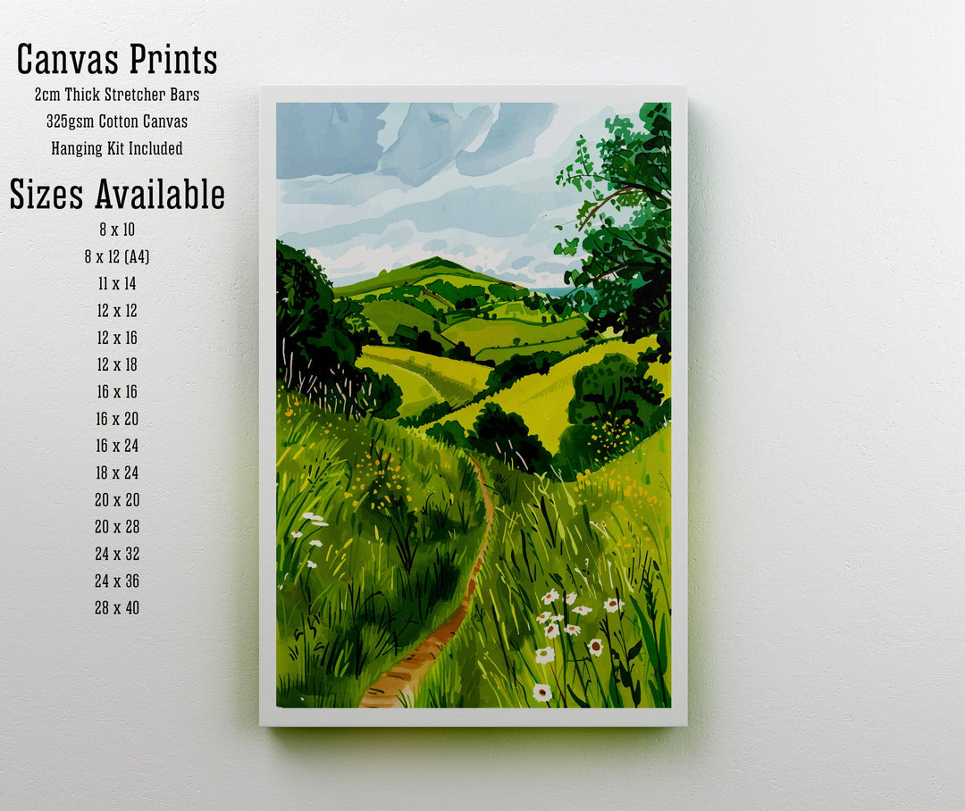 Malvern Hills England Travel Print Wall Decor Wall Art Malvern Hills Wall Hanging Home Décor Malvern Hills Gift Art Lovers