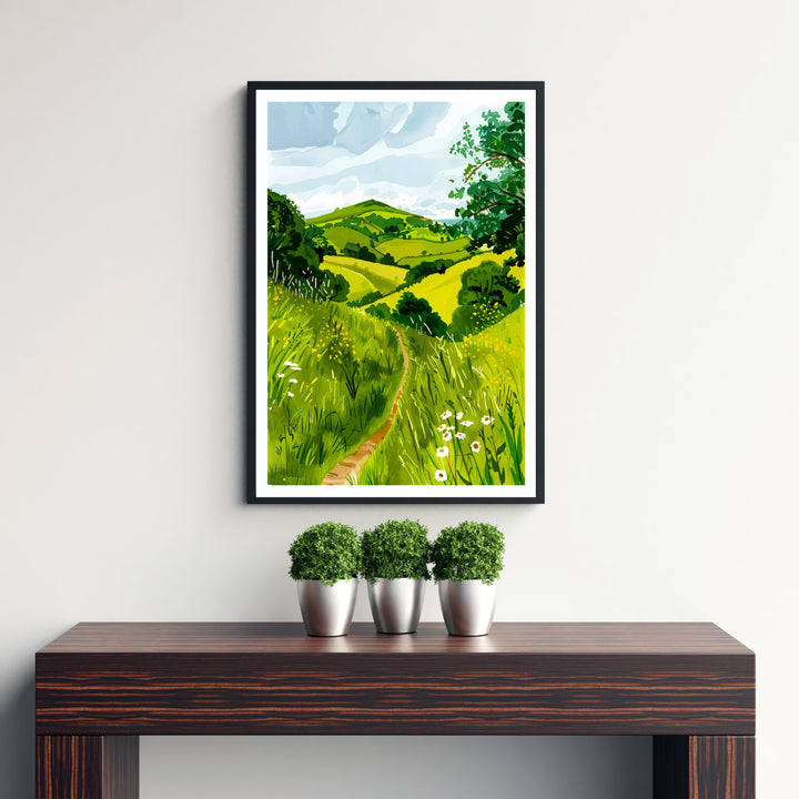 Malvern Hills England Travel Print Wall Decor Wall Art Malvern Hills Wall Hanging Home Décor Malvern Hills Gift Art Lovers